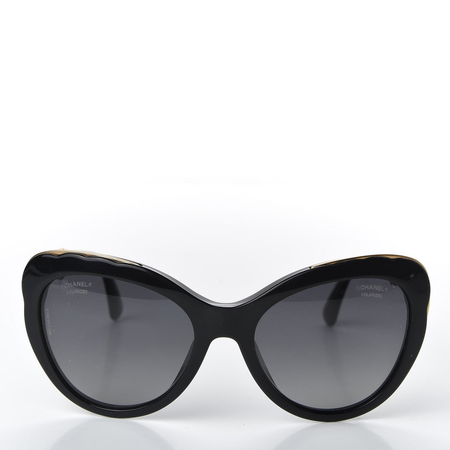 Polarized Bijou Cat Eye Sunglasses 5354 Black