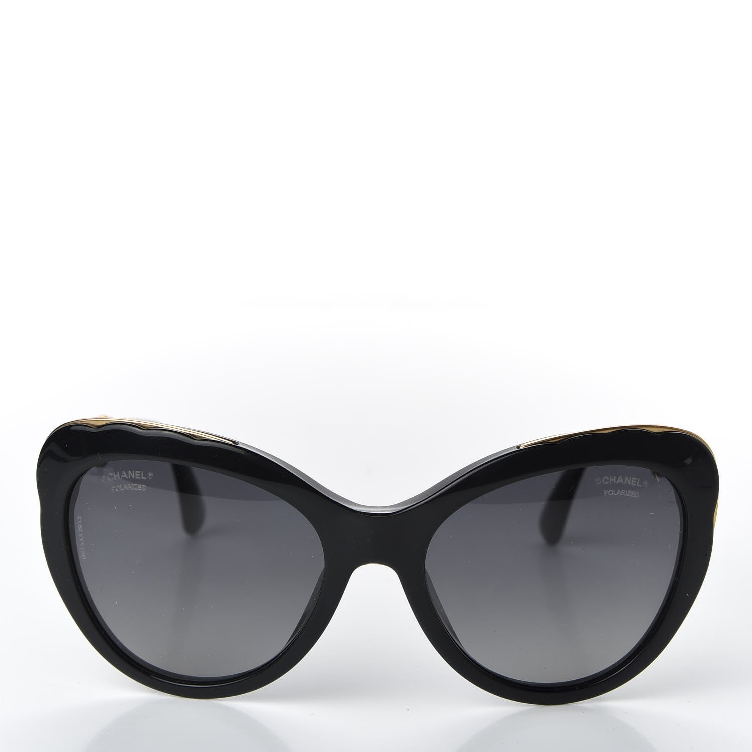 Chanel Polarized Bijou Cat Eye Sunglasses 5354 Black 2 of 8