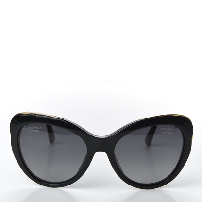 Chanel Polarized Bijou Cat Eye Sunglasses 5354 Black 2 of 8