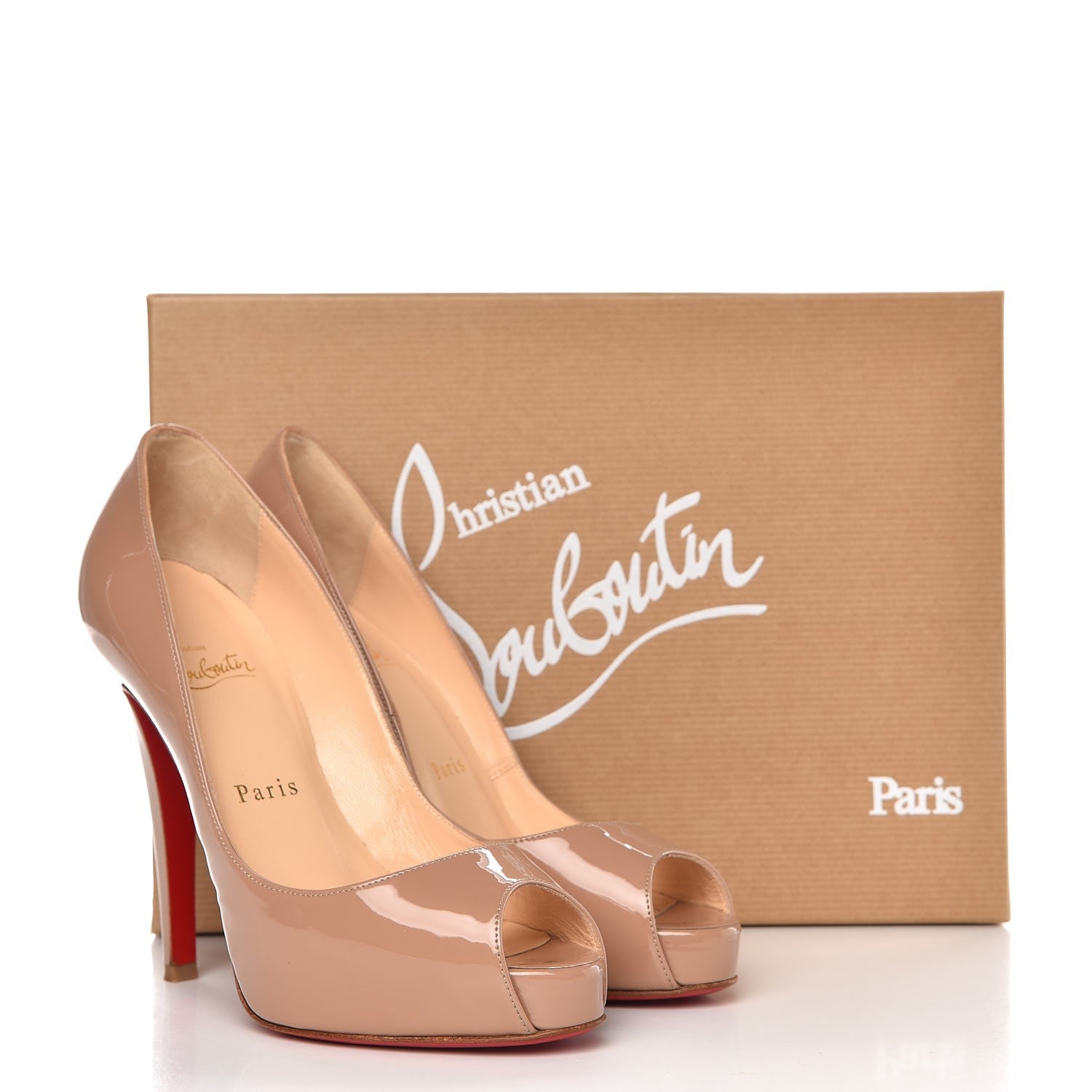 Christian Louboutin Patent Very Prive 120 Pumps 36 Nude 14 of 14