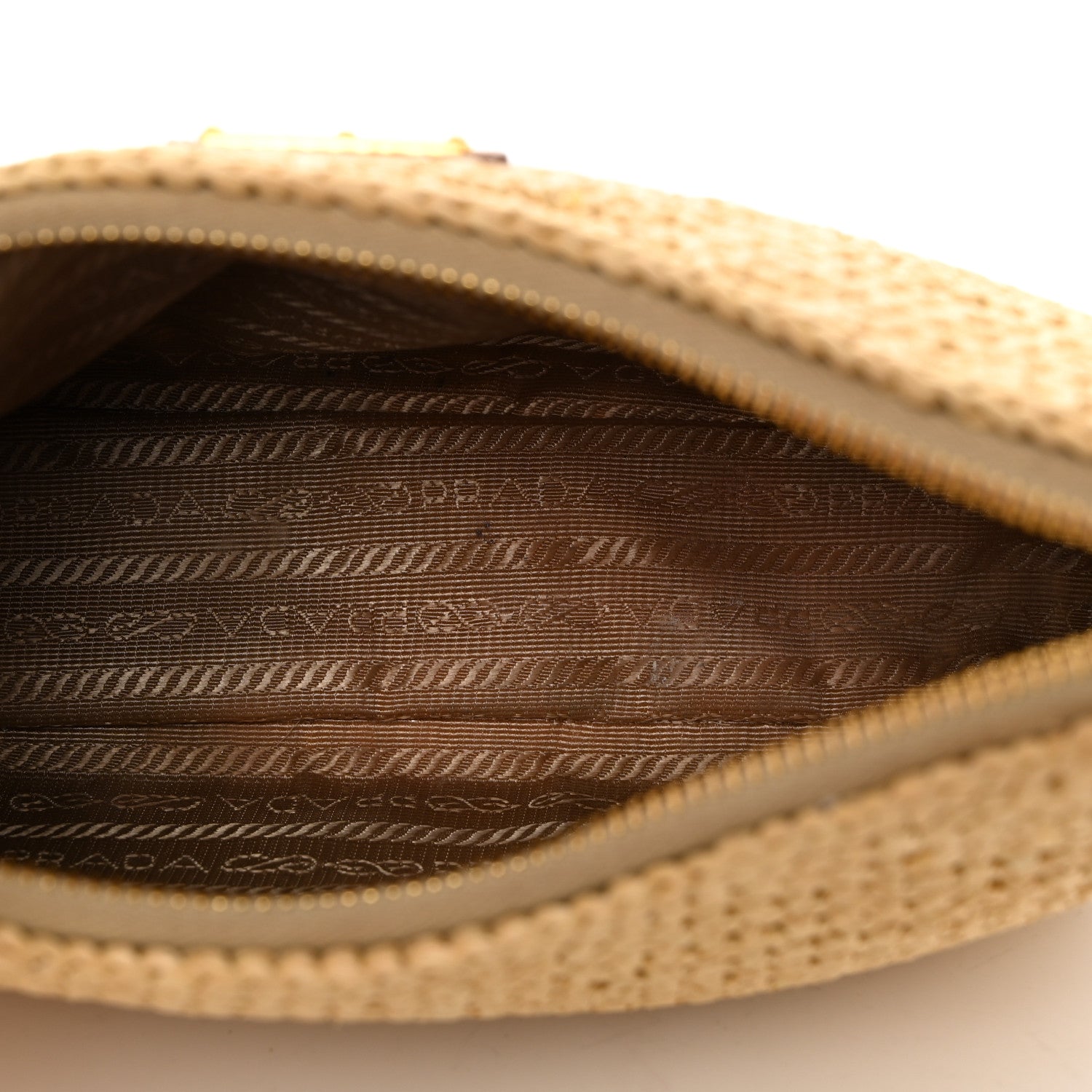 Prada Yarn Raffia Effect Crochet Re-Edition 2005 Shoulder Bag Naturale 5 of 11