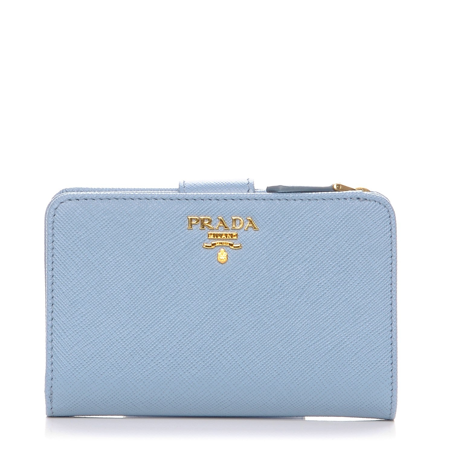Prada Saffiano Metal Zip Around Wallet Astrale 1 of 8
