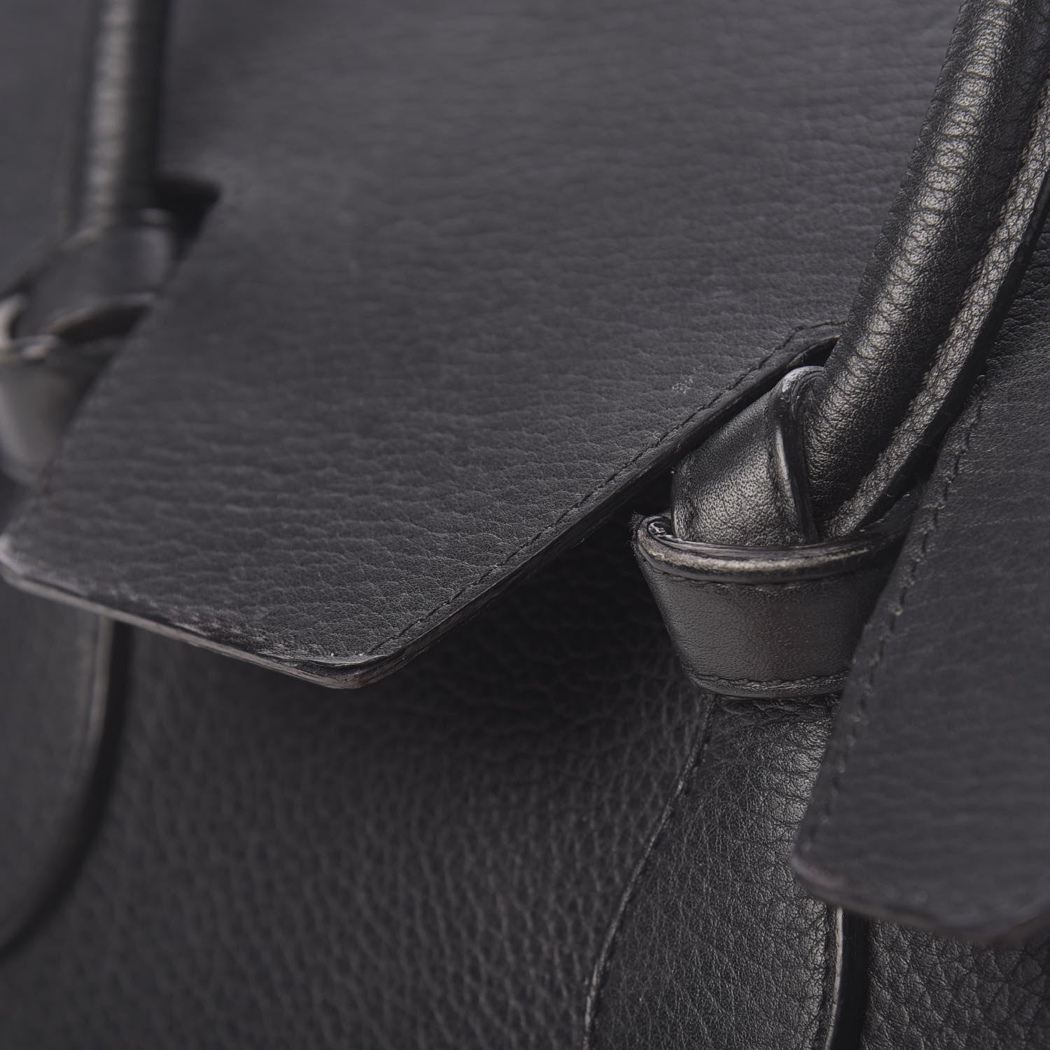 Celine Crisped Calfskin Mini Tie Knot Tote Black 12 of 29