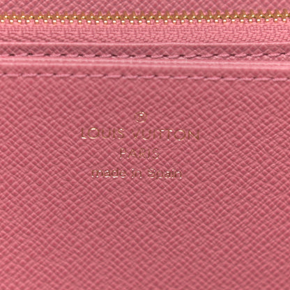 Louis Vuitton Denim Monogram Jacquard Zippy Wallet Pink 5 of 6