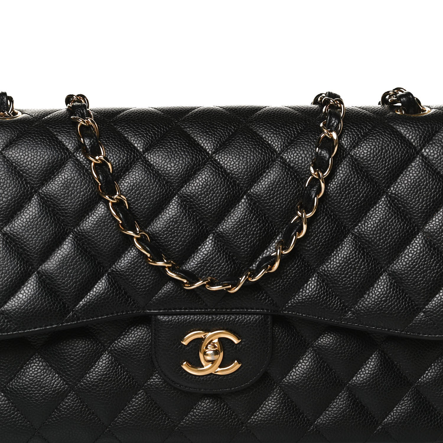 Chanel Caviar Quilted Jumbo Double Flap Black 9 of 17