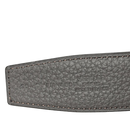Hermes Box Togo 32mm Belt Strap 85 34 Black Etain 3 of 5