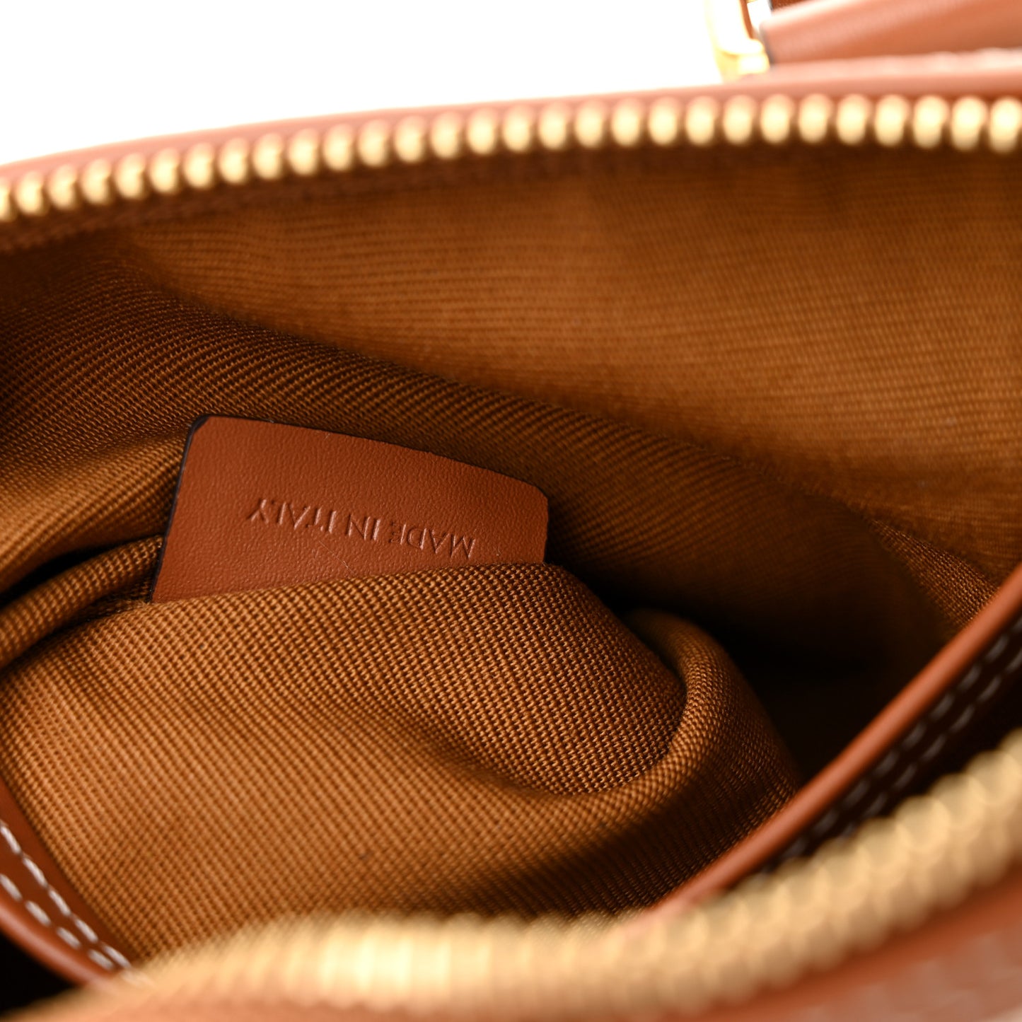 Triomphe Canvas Calfskin Small Boston Bag White