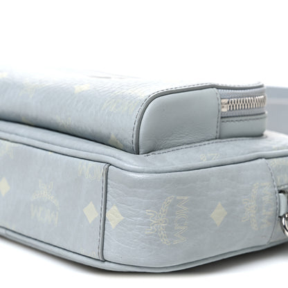 MCM Visetos Monogram Small Aren Crossbody Sky 10 of 10
