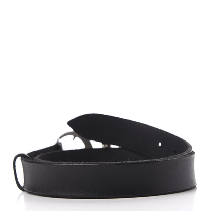 Gucci Cuoio Toscano Nickel Double G 30mm Belt 80 32 Black 2 of 7