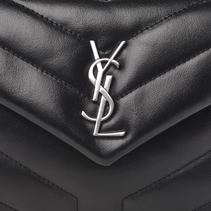 Saint Laurent Calfskin Y Quilted Monogram Toy Loulou Crossbody Bag Black 10 of 10