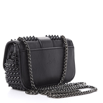 Christian Louboutin Calfskin Spikes Sweety Charity Crossbody Bag Black 3 of 11