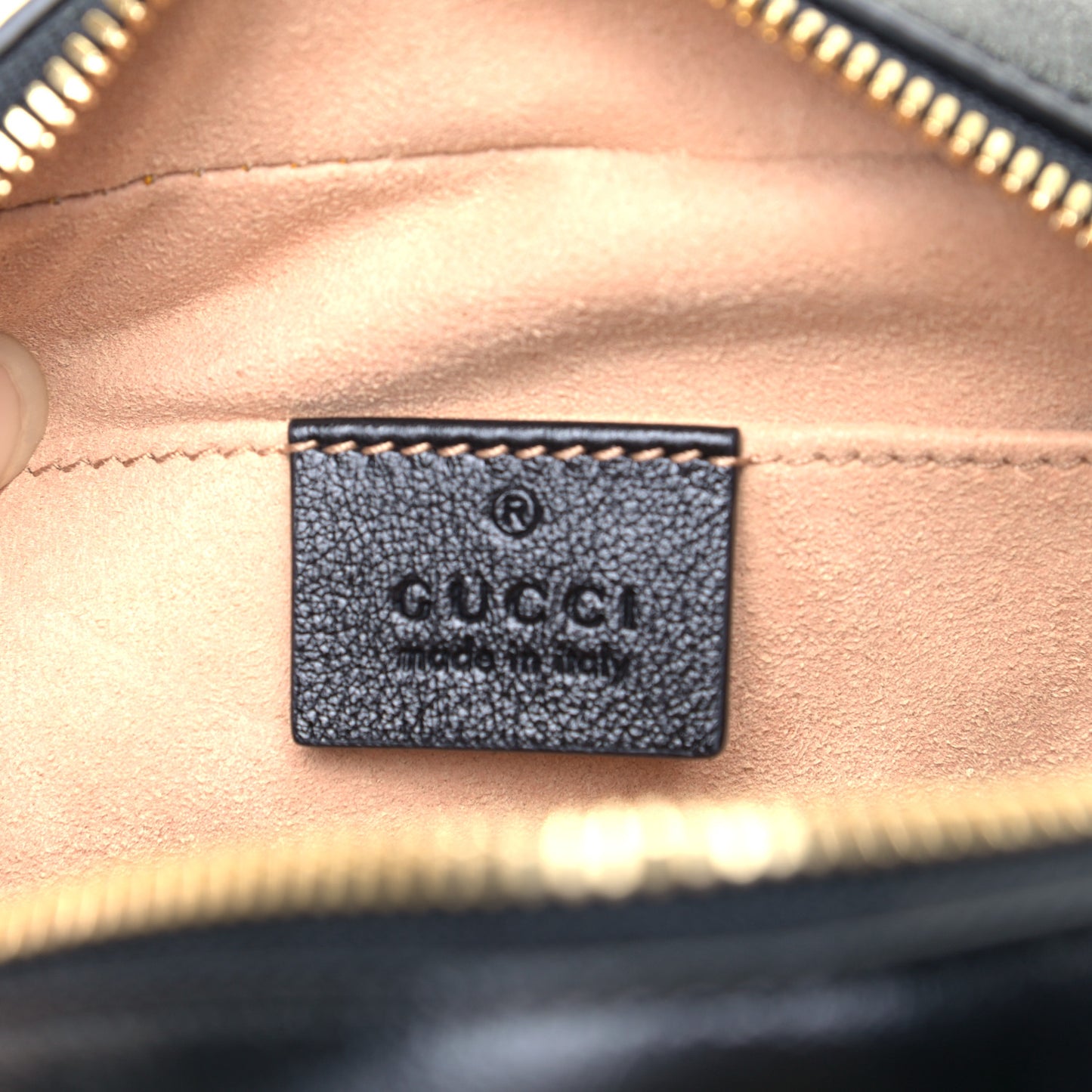 Monogram Matelasse Diagonal Small GG Marmont Chain Shoulder Bag Beige Black