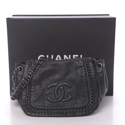 Chanel Metallic Goatskin Luxe Ligne Flap Black 14 of 15