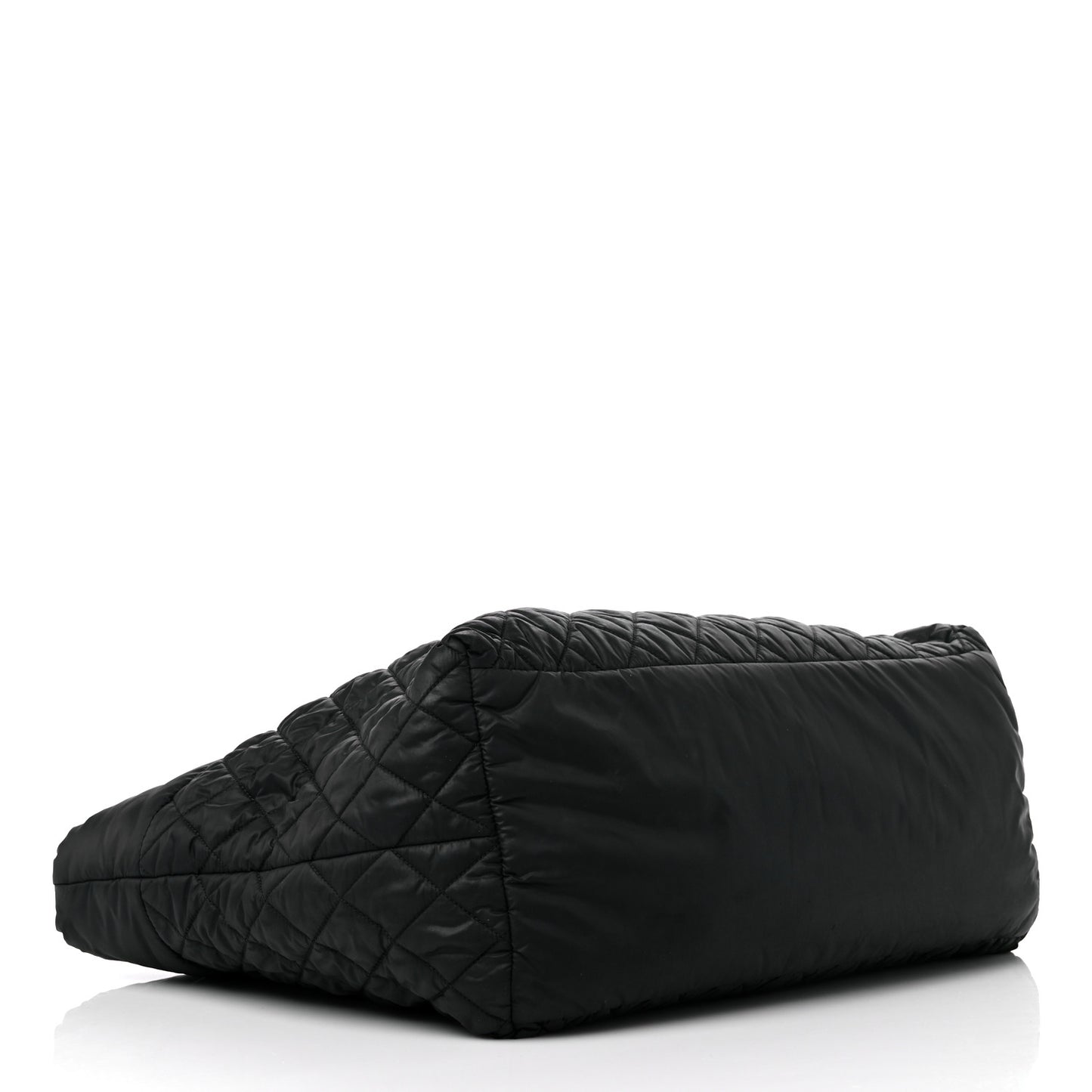 Nylon Quilted Large Coco Cocoon Tote Black
