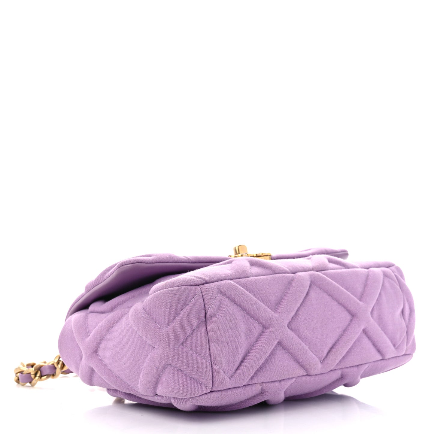 Jersey Lambskin Quilted Medium Chanel 19 Light Flap Purple
