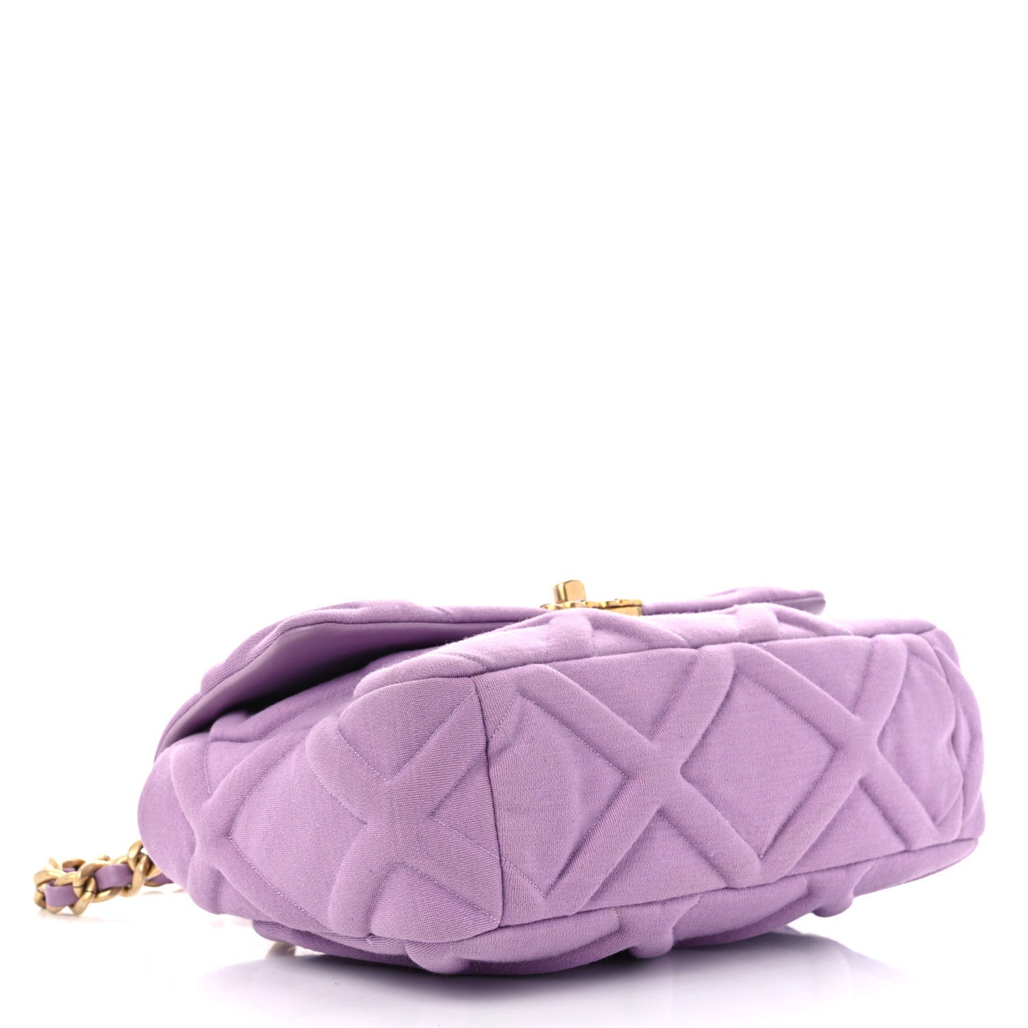 Chanel Jersey Lambskin Quilted Medium Chanel 19 Light Flap Purple 4 of 11