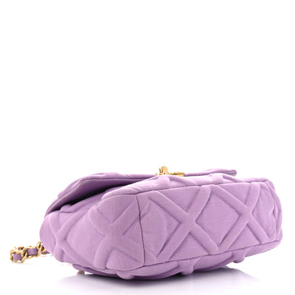 Chanel Jersey Lambskin Quilted Medium Chanel 19 Light Flap Purple 4 of 11