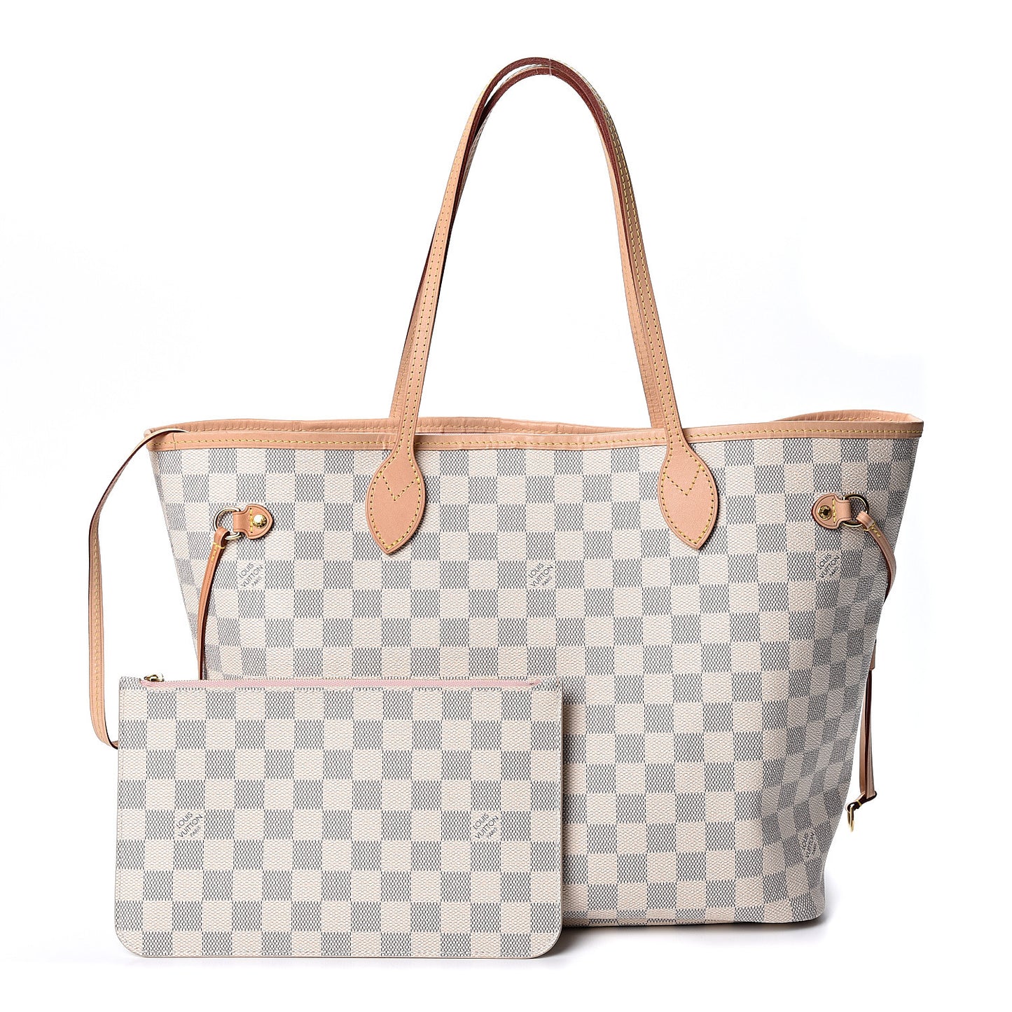 Damier Azur Neo Neverfull MM Rose Ballerine