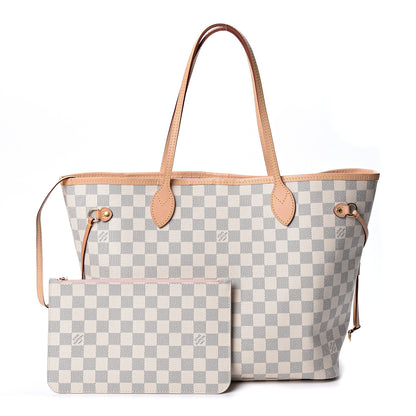 Louis Vuitton Damier Azur Neo Neverfull MM Rose Ballerine 1 of 8