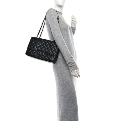 Chanel Caviar Quilted Jumbo Single Flap Black 2 of 10
