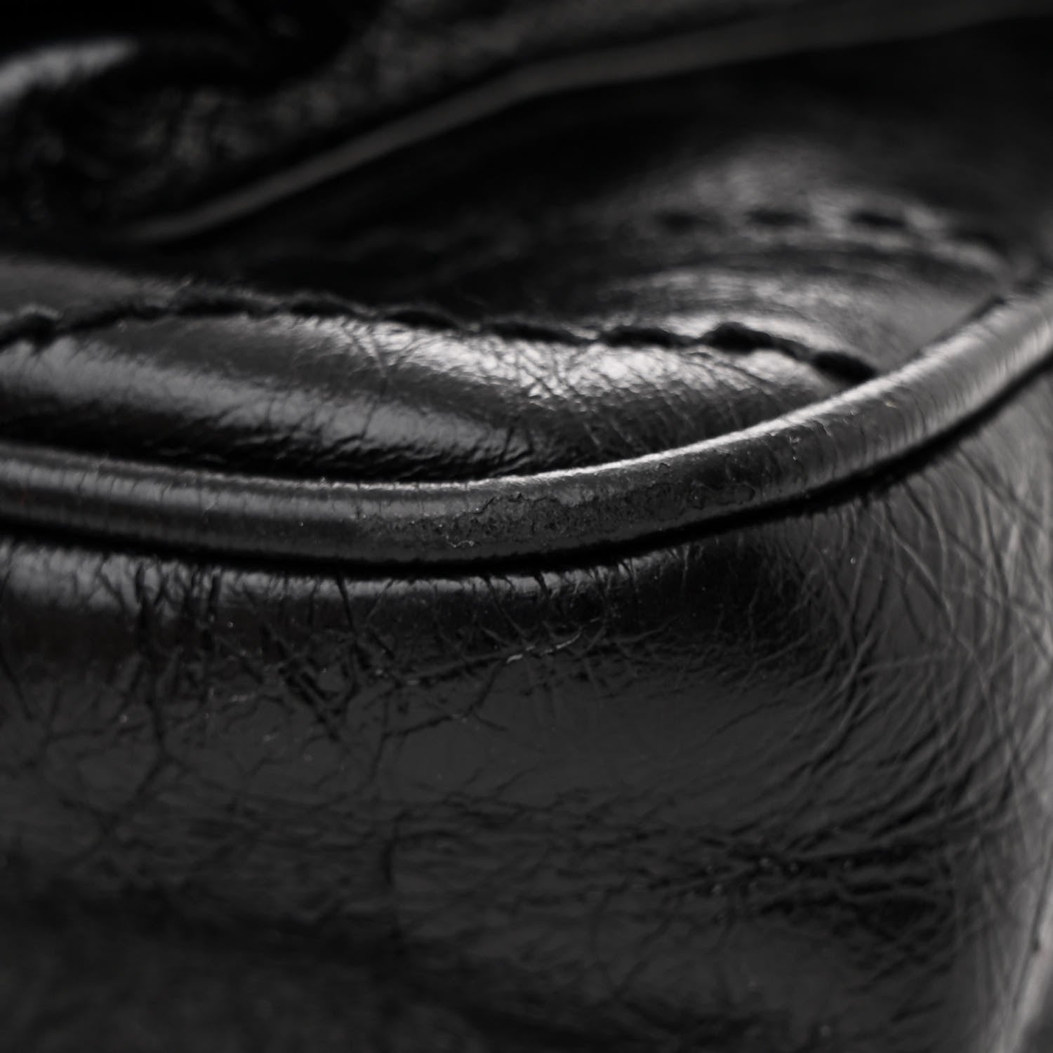 Saint Laurent Crinkled Calfskin Matelasse Monogram Large Niki Chain Satchel Black 11 of 12