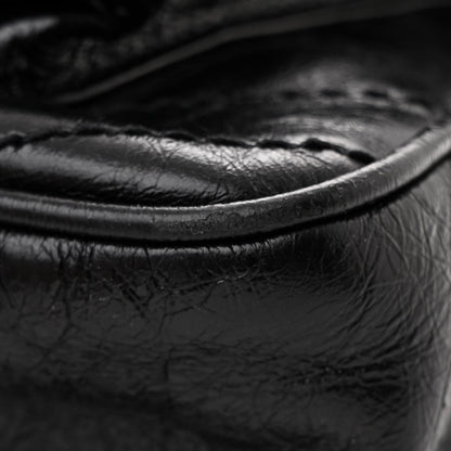Saint Laurent Crinkled Calfskin Matelasse Monogram Large Niki Chain Satchel Black 11 of 12