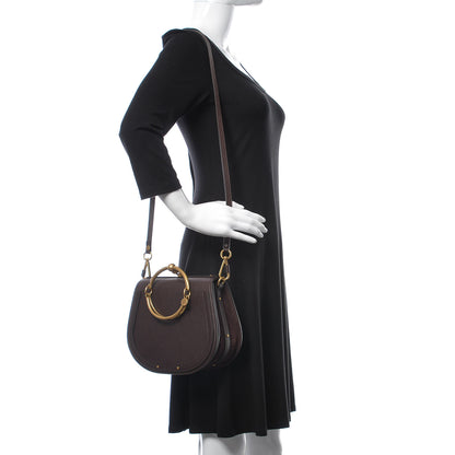 Chloe Calfskin Suede Medium Nile Bracelet Bag Carbon Brown 2 of 9