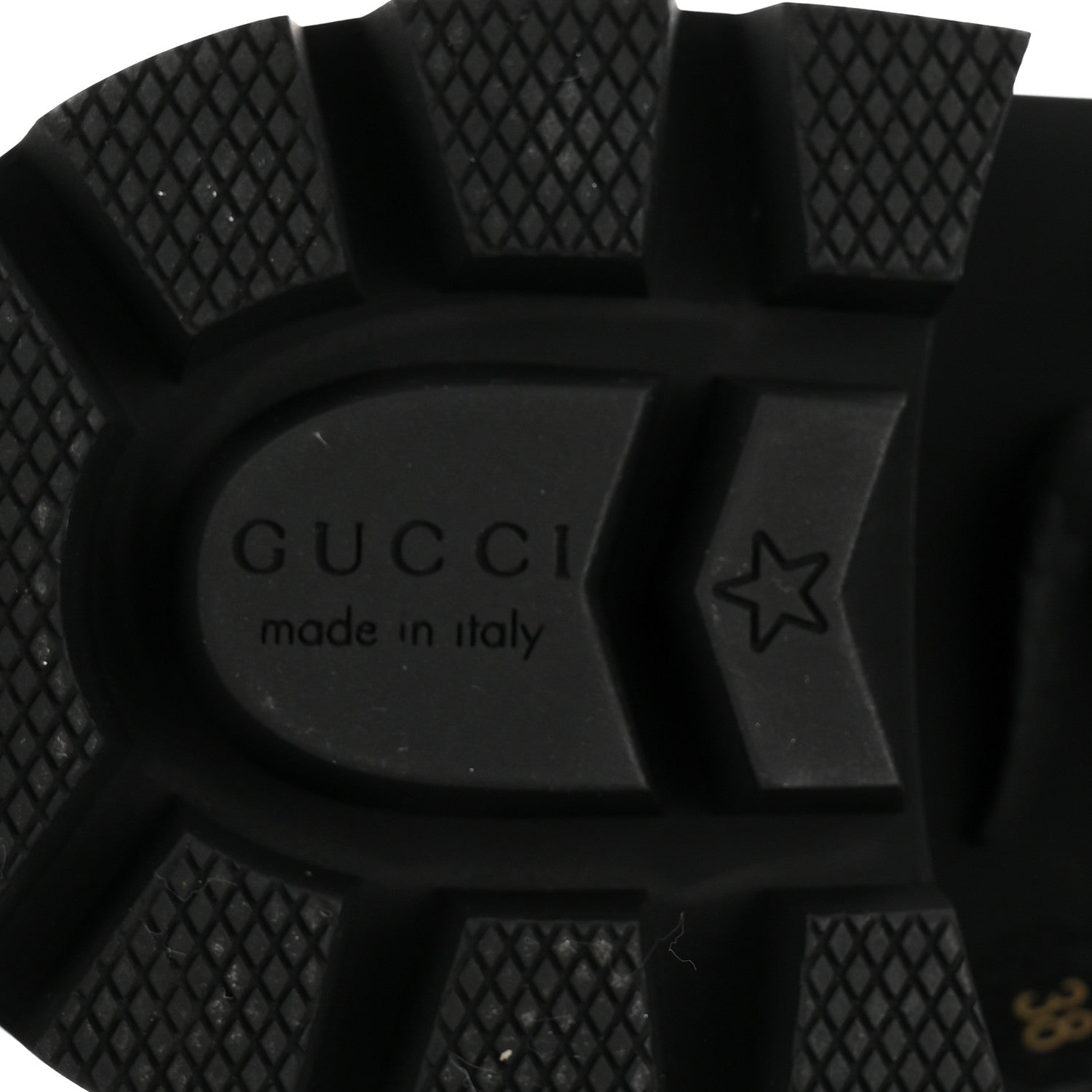 Gucci Calfskin Sylvie Web Lace Up Combat Boots 38 Black 8 of 9