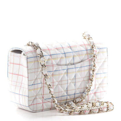 Chanel Iridescent Calfskin Quilted Mini Rectangular Flap Multicolor White 2 of 8