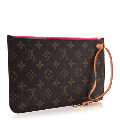 Louis Vuitton Monogram Neverfull MM GM Pochette Fuchsia 3 of 9