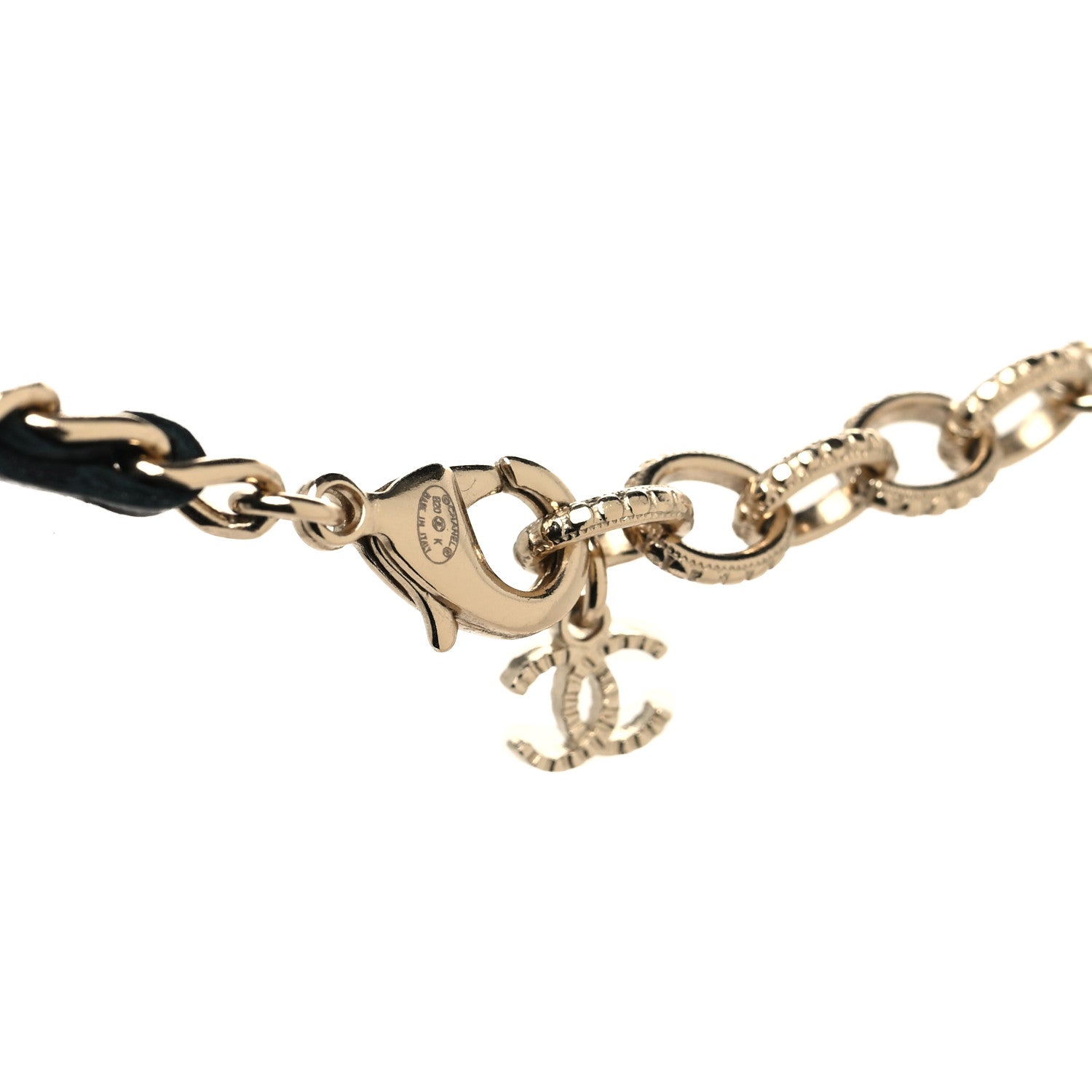 Chanel Lambskin Pearl CC Long Chain Necklace Black Gold 4 of 5