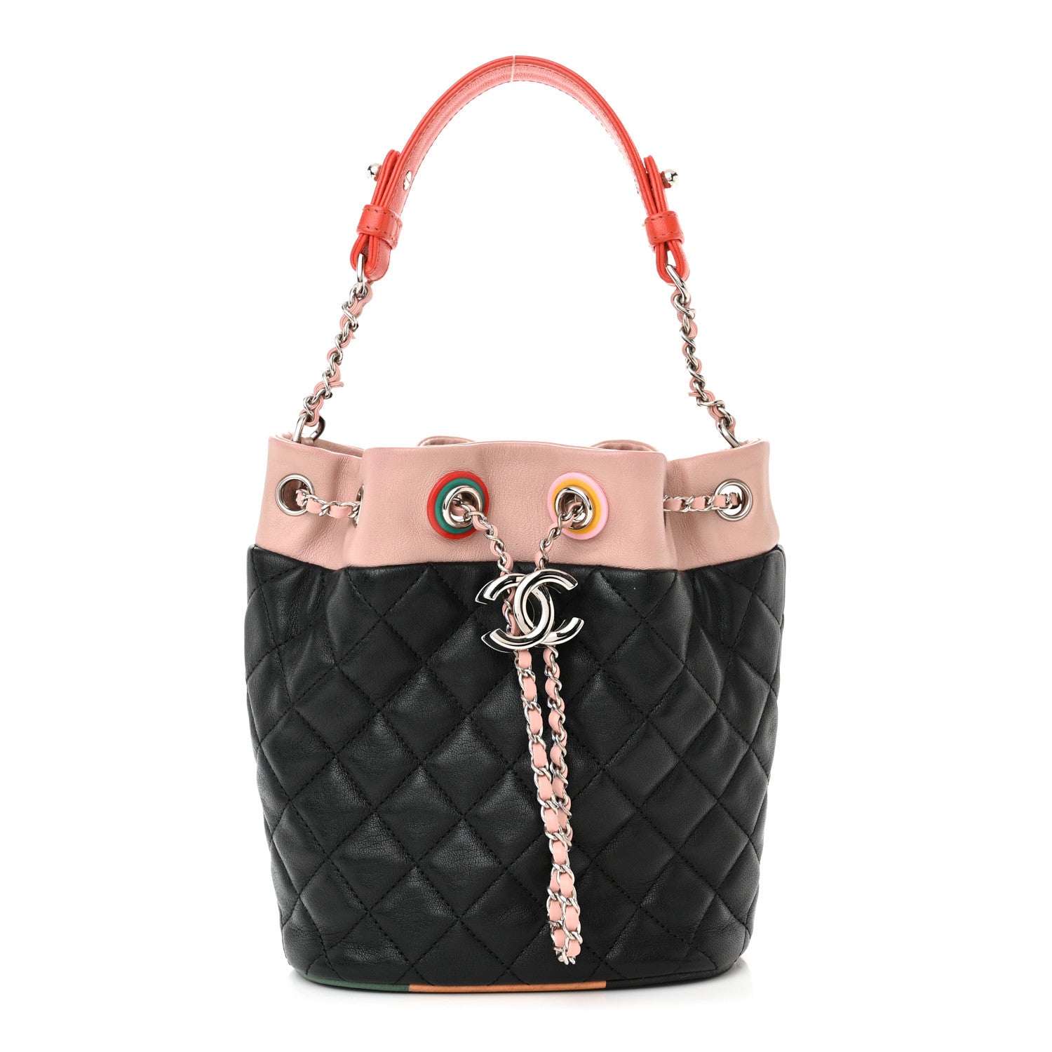 Chanel Lambskin Quilted Cuba Drawstring Tote Multicolor 1 of 12