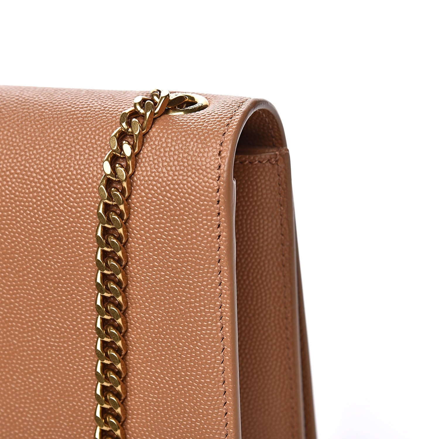 Saint Laurent Grain De Poudre Medium Monogram Kate Satchel Dark Beige 11 of 12