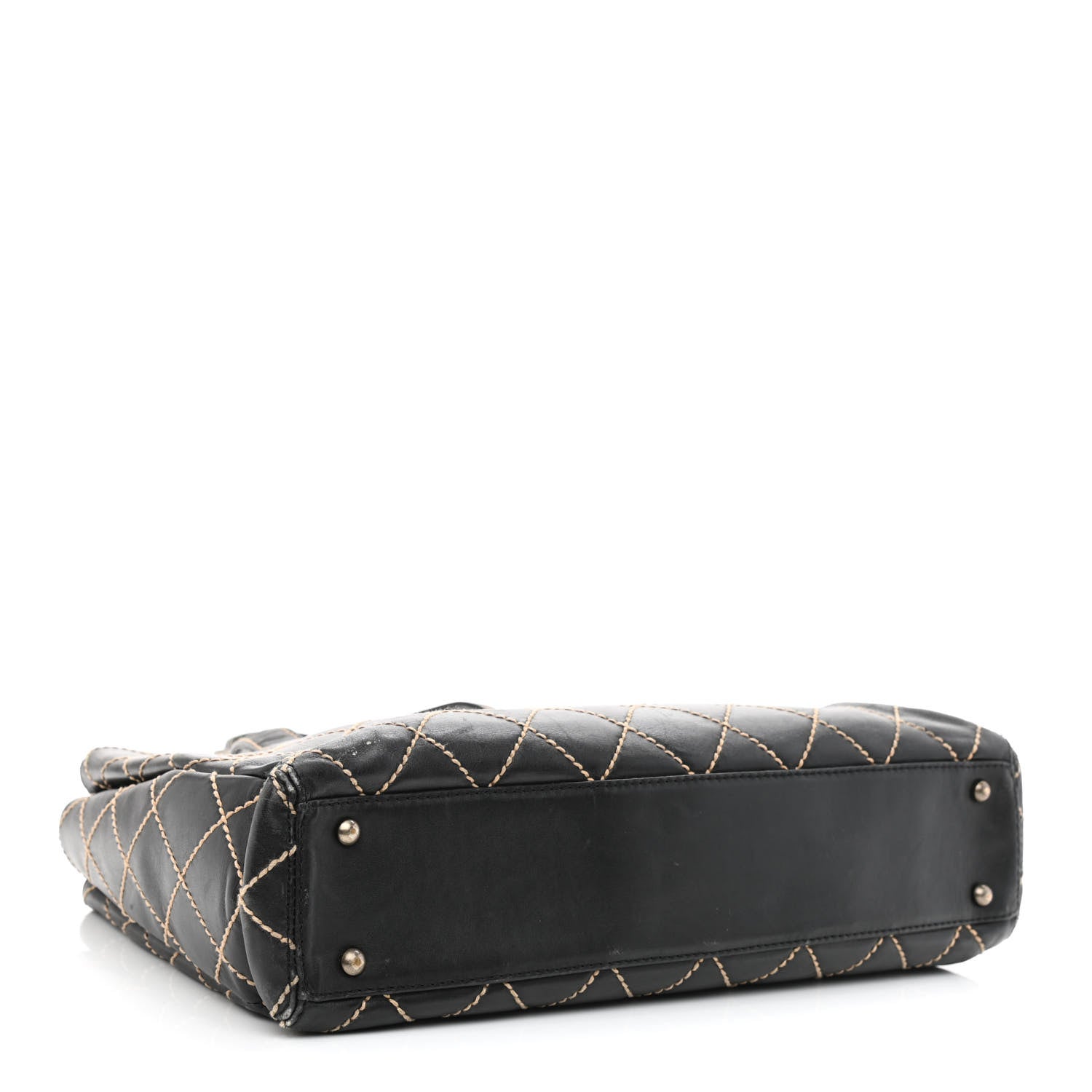 Chanel Calfskin Wild Stitch Large Tote Black 3 of 12