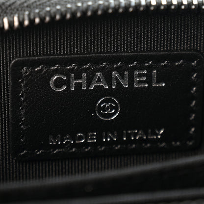 Chanel Patent Calfskin Quilted Zip Coin Purse Wallet So Black 6 of 9