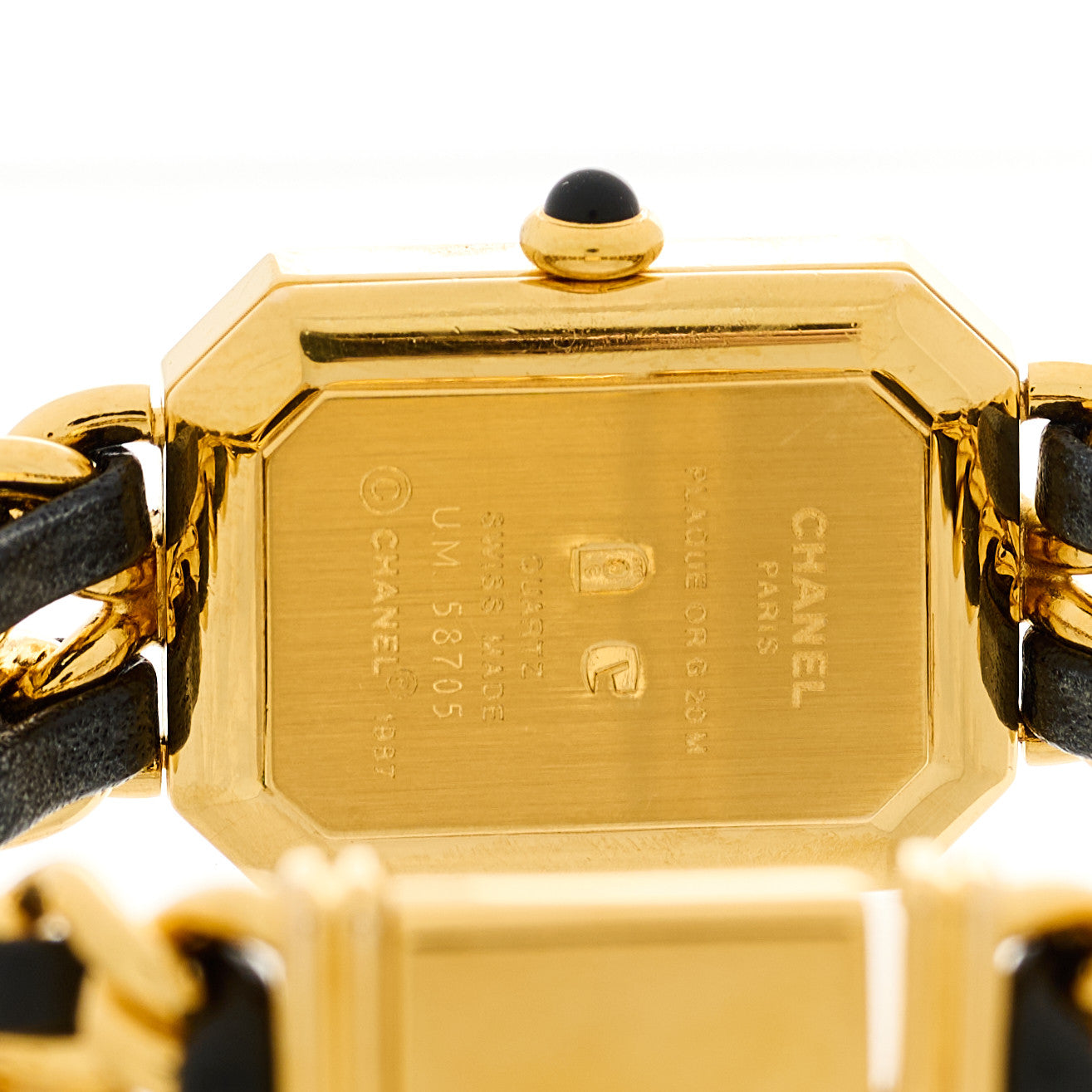 Chanel Stainless Steel Lambskin 20mm Chain Premiere Quartz Watch Gold M 4 of 4