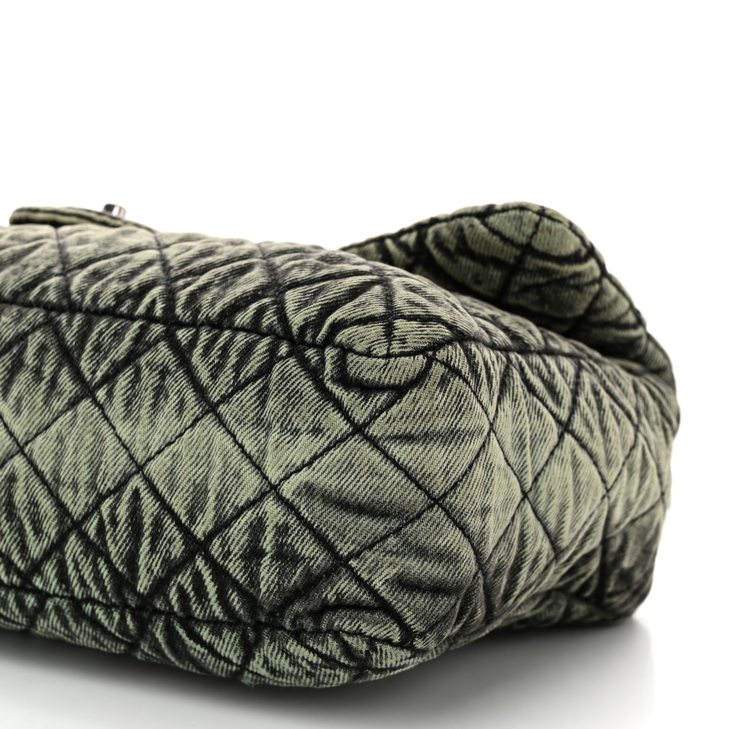 Denim Quilted Denimpression Flap Green Black