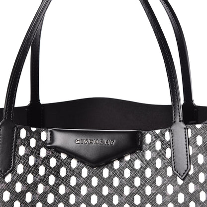 Givenchy Coated Canvas Large Antigona Tote Black White 16 of 17