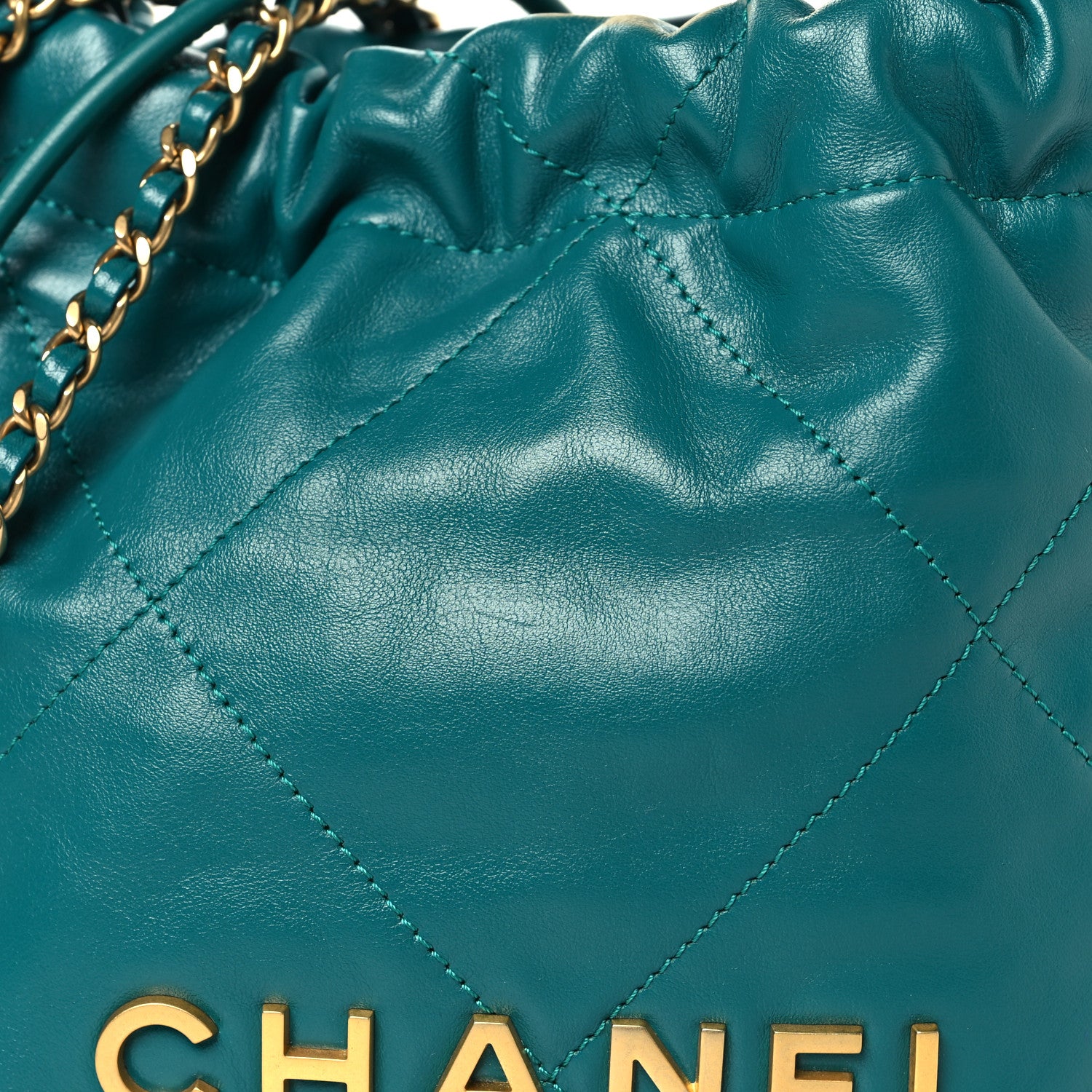 Chanel Shiny Calfskin Quilted Mini Chanel 22 Green 8 of 11
