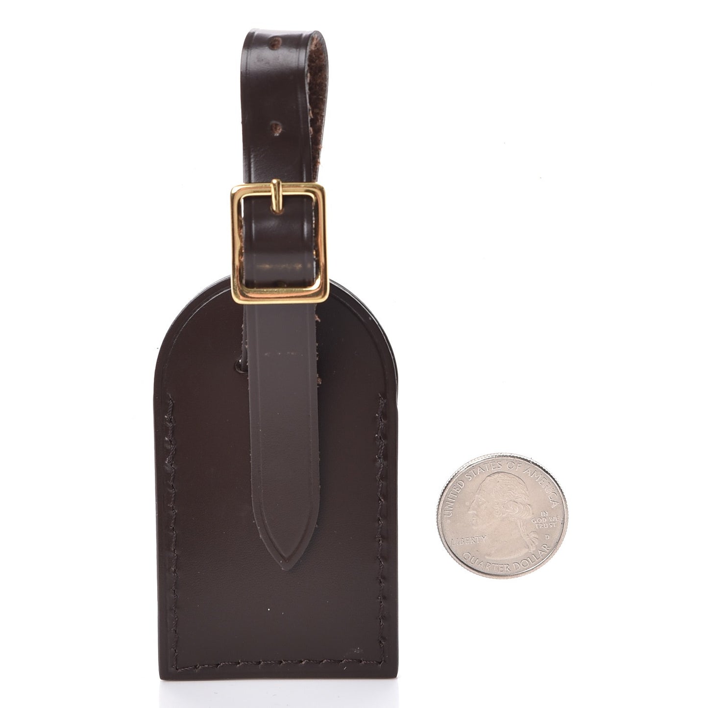 Calfskin Small Luggage Tag Ebene