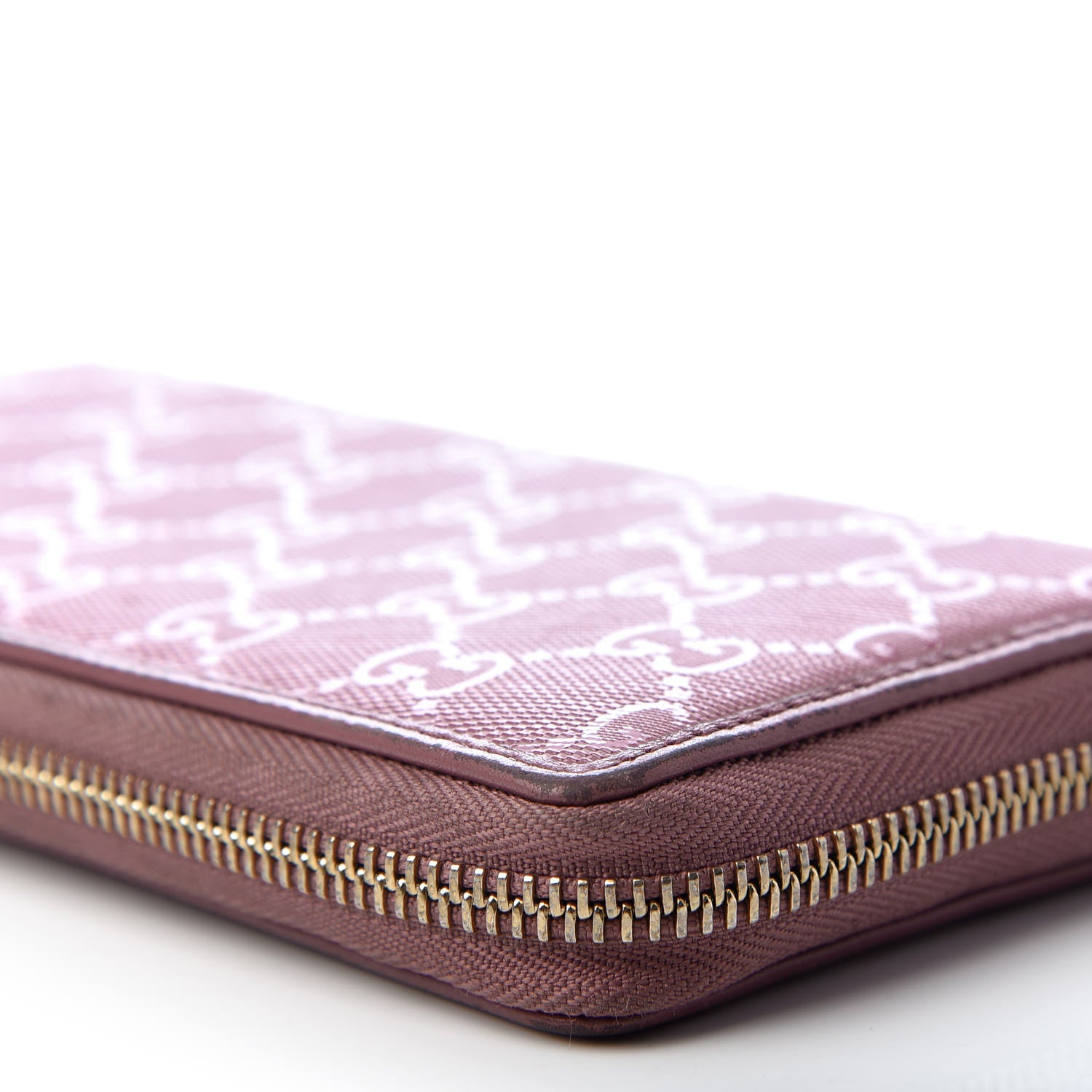 Gucci Imprime Monogram GG Pierce Zip Around Wallet Vintage Rose 10 of 11
