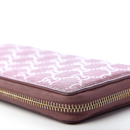 Gucci Imprime Monogram GG Pierce Zip Around Wallet Vintage Rose 10 of 11