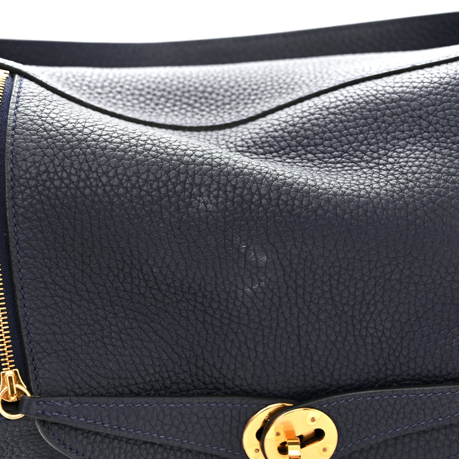 Hermes Taurillon Clemence Lindy 26 Bleu Nuit 11 of 13