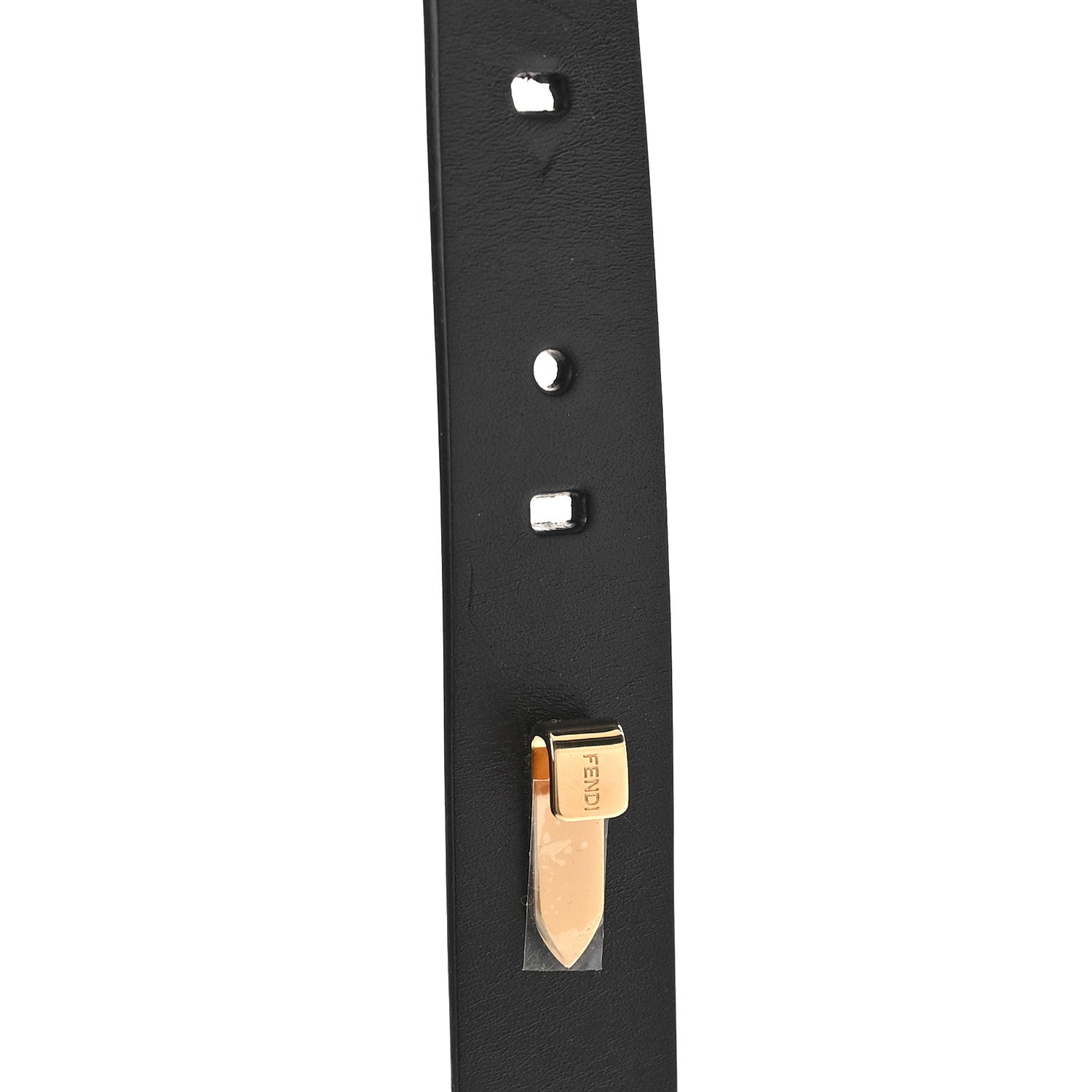 Versace X FENDI Calfskin Fendace Logo Belt 100 40 Black 5 of 5