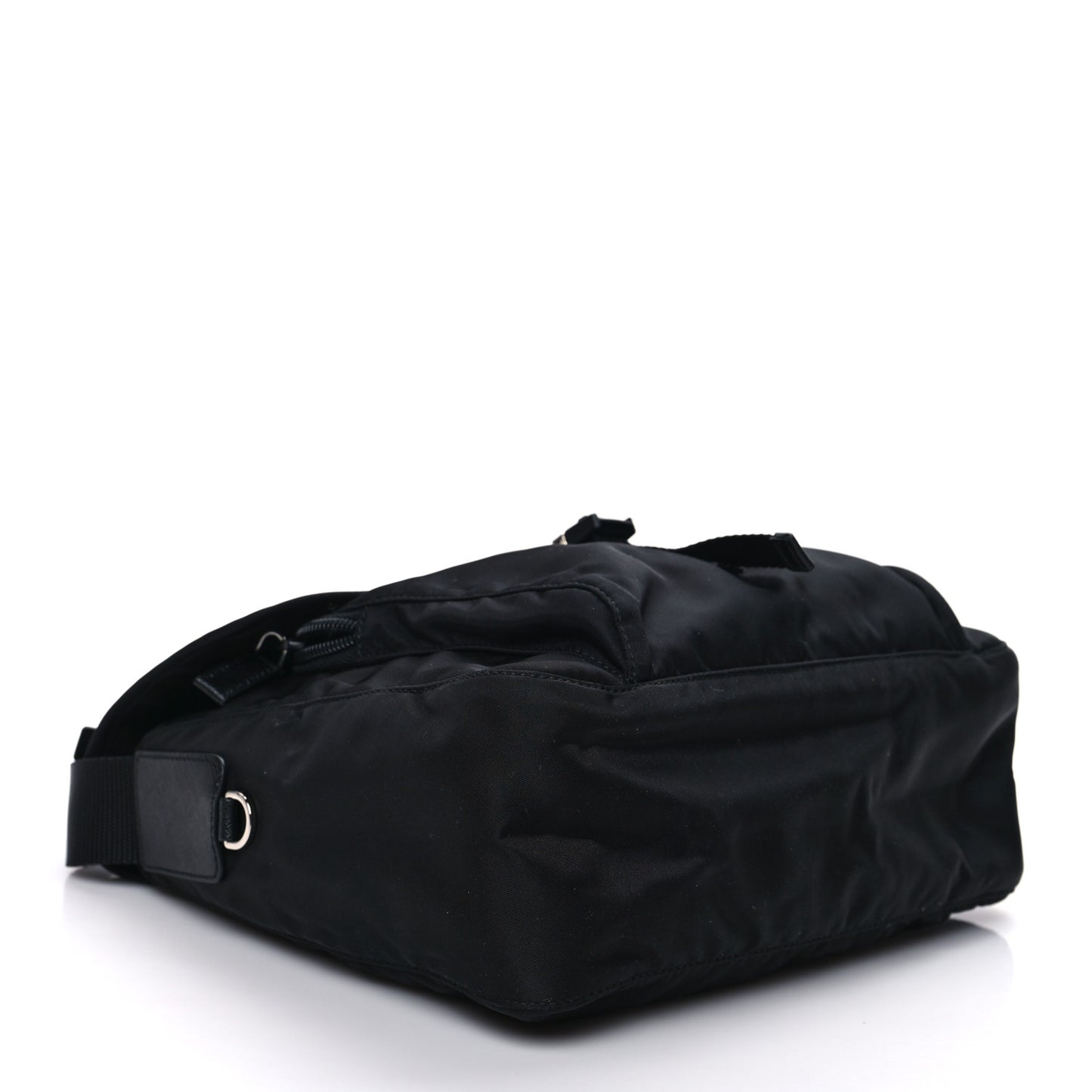 Tessuto Nylon Saffiano Small Vela Messenger Black