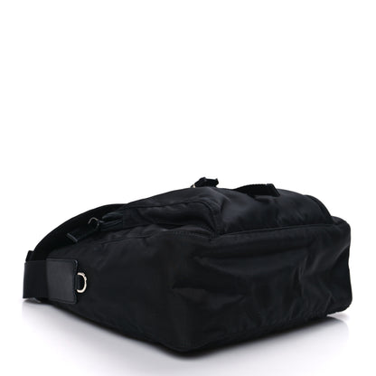 Prada Tessuto Nylon Saffiano Small Vela Messenger Black 4 of 8