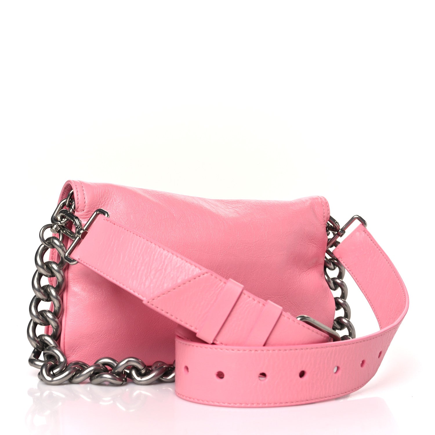 Balenciaga Peach Calfskin Small BB Soft Flap Bag Sweet Pink 3 of 9