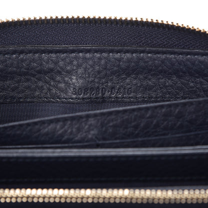 Gucci Pebbled Calfskin Soho Zip Around Wallet Blue 7 of 7