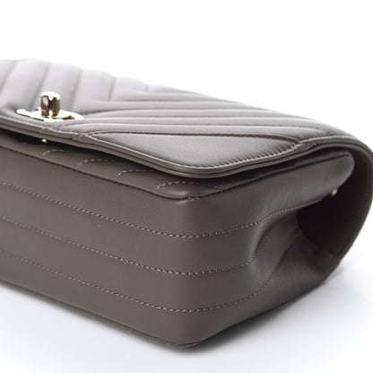 Chanel Calfskin Chevron Quilted Small Statement Flap Khaki 7 of 11