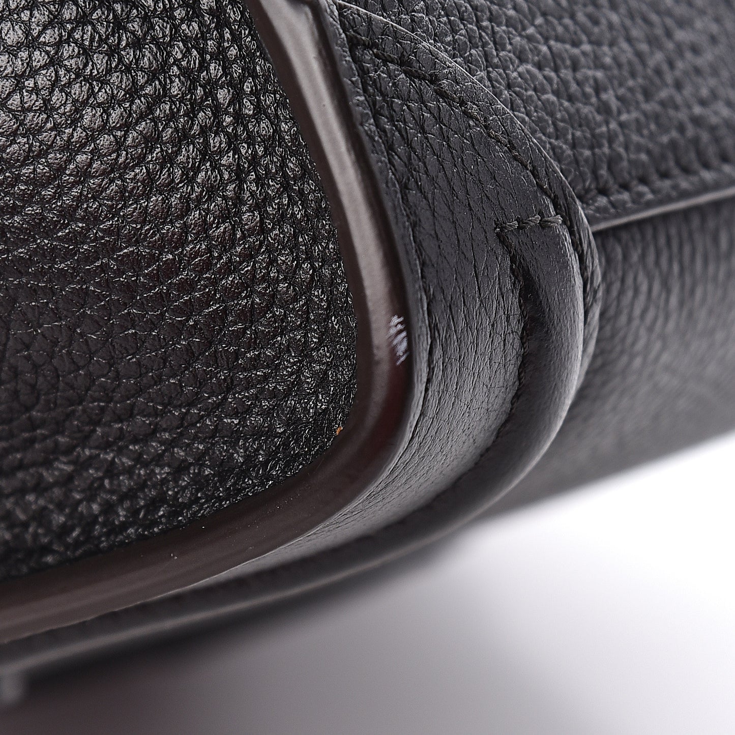 Drummed Calfskin Nano Luggage Black
